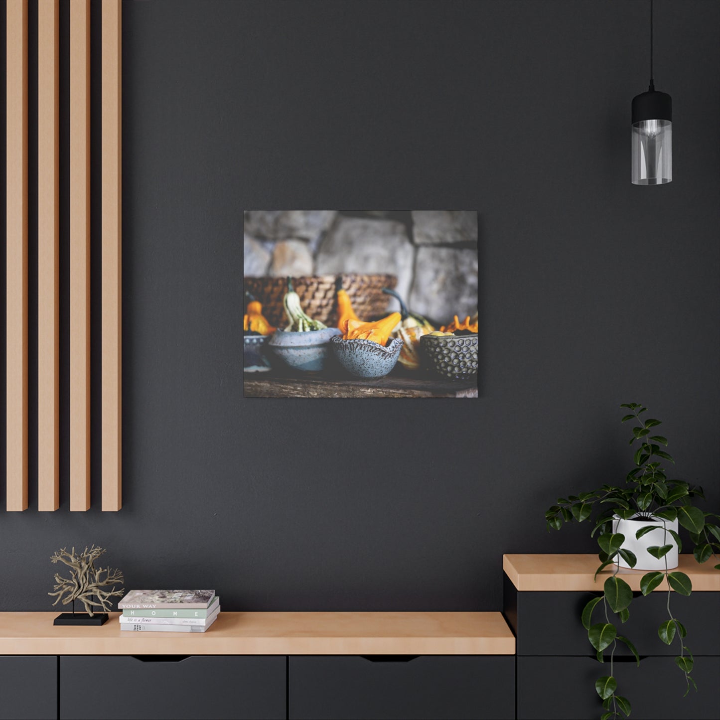Rustic Canvas Wall Art - Autumn Harvest Decor, Farmhouse Print for Cozy Spaces, Decorative Home Accent, Gift for Nature Lovers