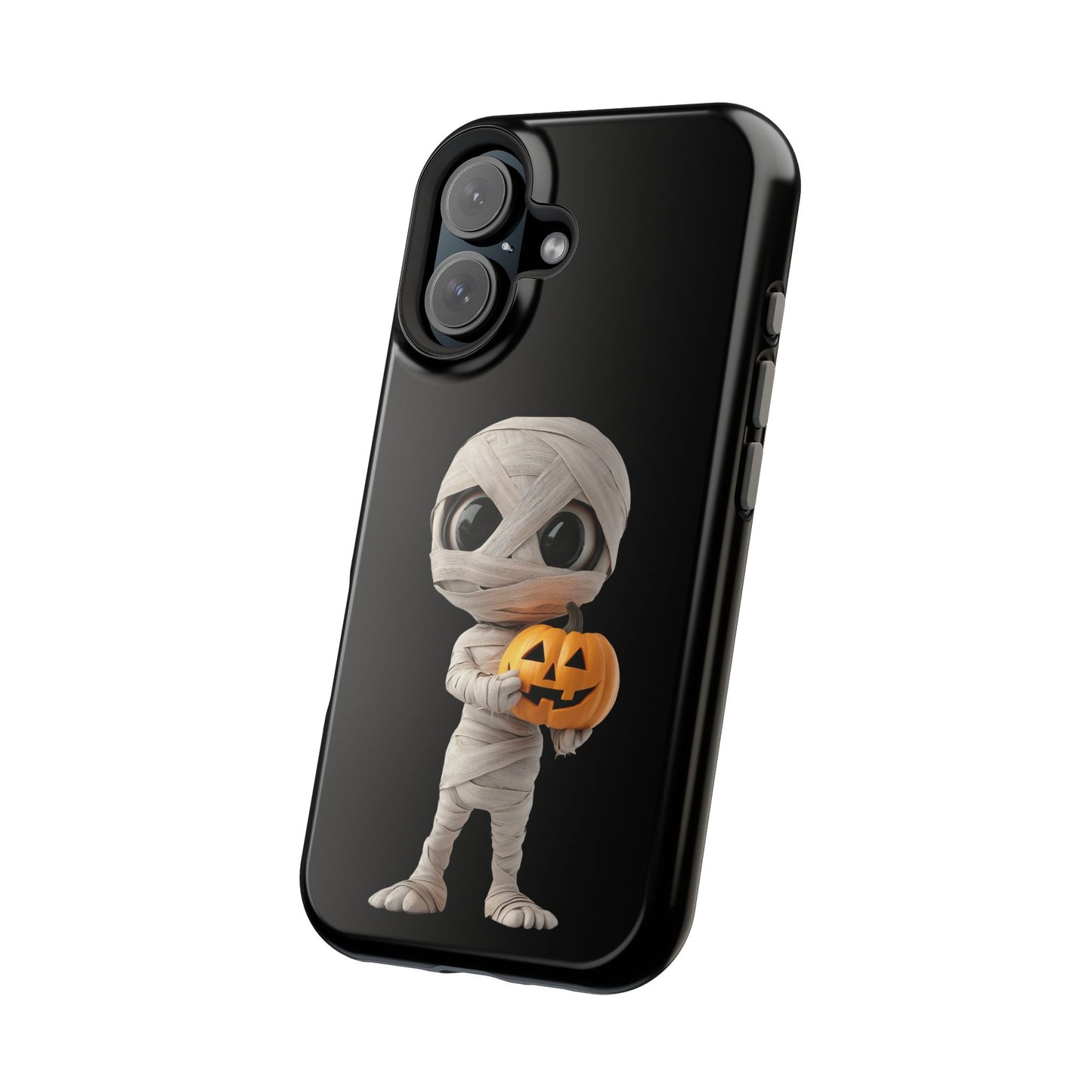 Halloween Mummy Pumpkin Phone Case, Cute Monster Tough Cover, Fall Festivities Accessory, Spooky Kid-Friendly Gift, Mobile Protective Gear