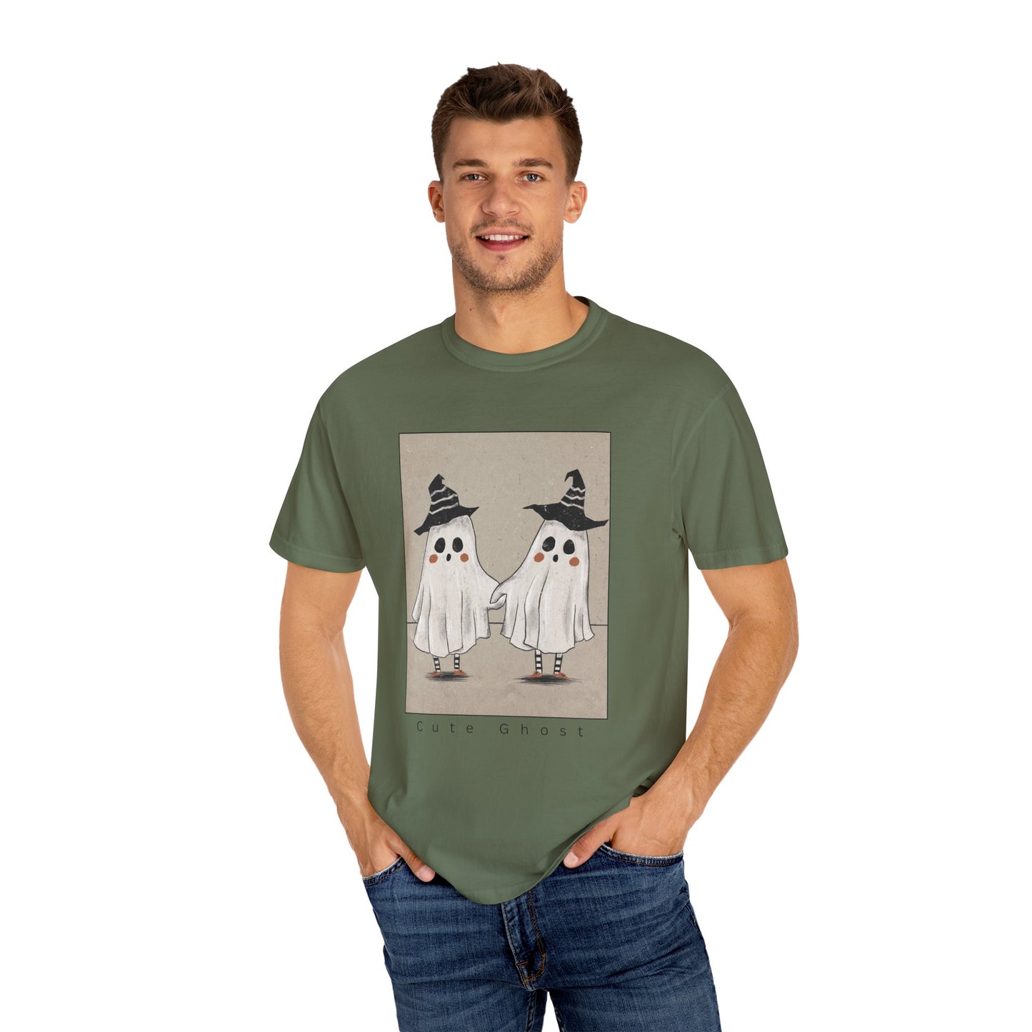 Spooky Ghosts Unisex T-Shirt, Halloween Shirt, Funny Fright Shirt, Ghost Humor Tee, Casual Halloween Apparel