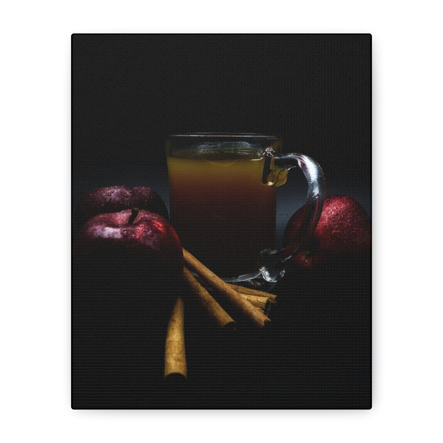 Warm Autumn Vibes Canvas Print, Cozy Home Decor, Gift for Fall Lovers, Harvest Wall Art, Cinnamon Apple Design