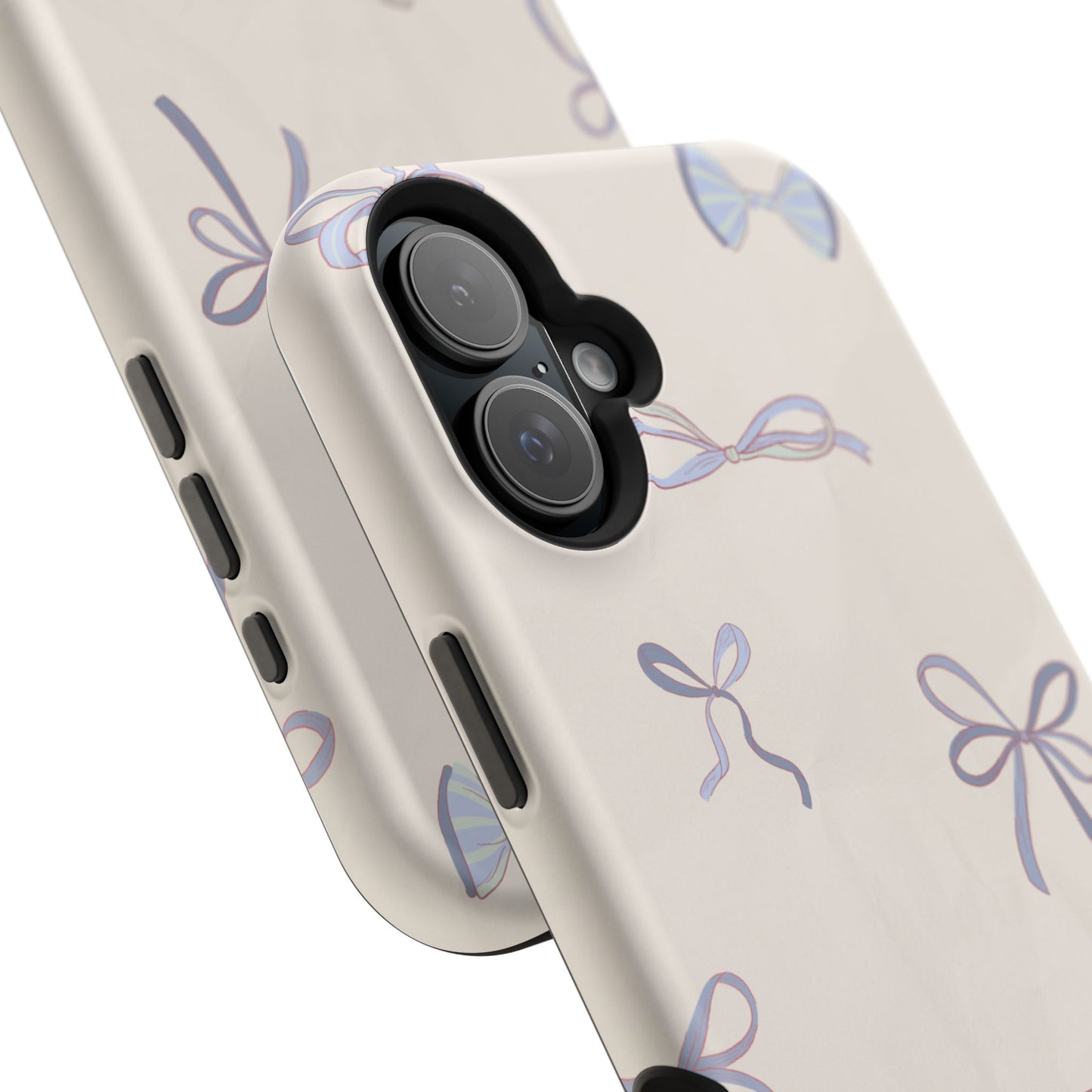 Chic Bow Pattern Magnetic Tough Cases, Stylish Phone Protection, Gift for Her, Birthday, Cute Accessories, Trendy Tech