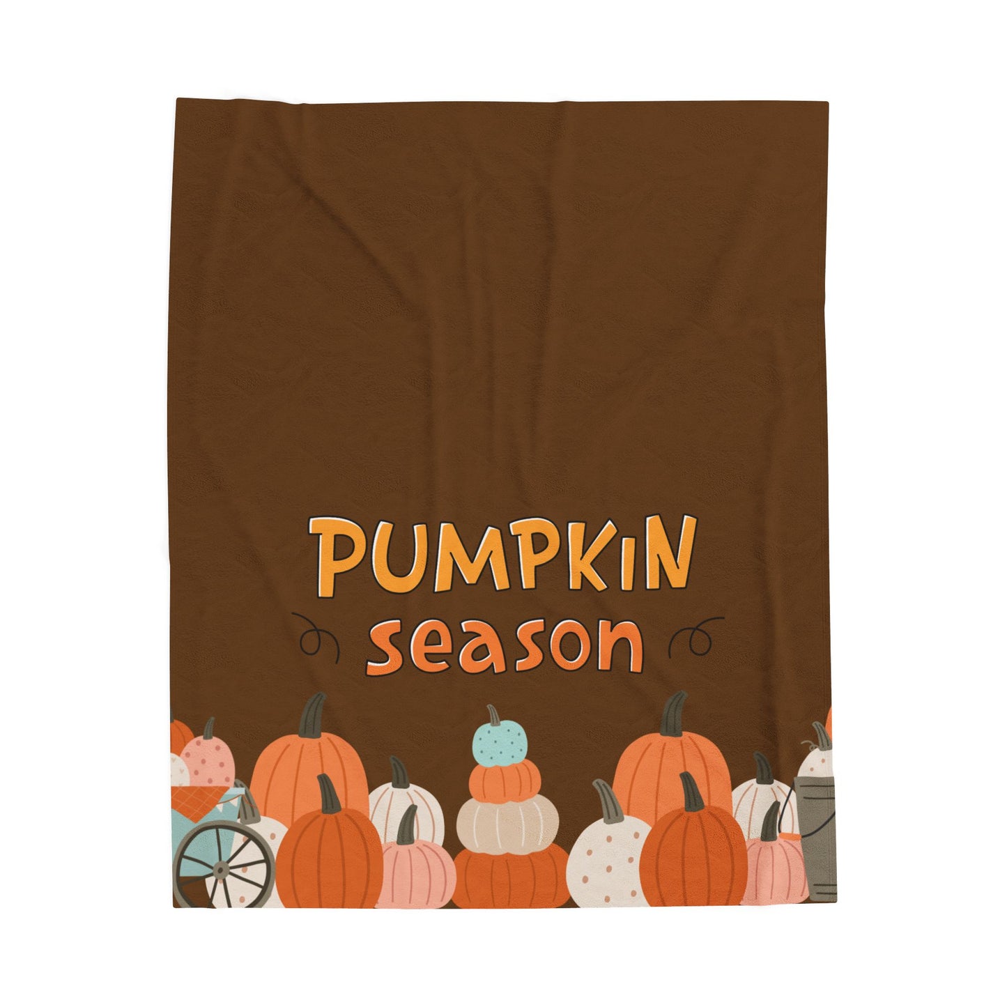 Cozy Pumpkin Season Plush Blanket | Fall Decor, Autumn Gift, Halloween Throw, Home Comfort, Seasonal Snuggles