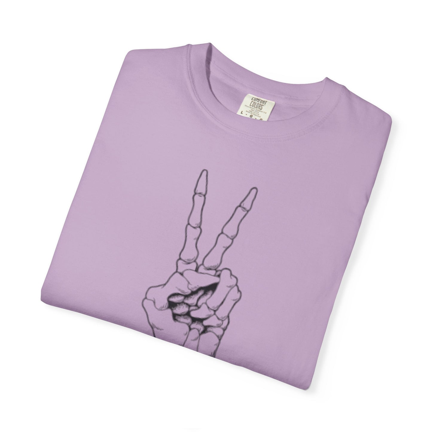 Peace To Death Unisex Garment-Dyed T-Shirt, Soft Graphic Tee for Casual Wear, Perfect for Earth Day, Music Festivals, and Relaxed Outings
