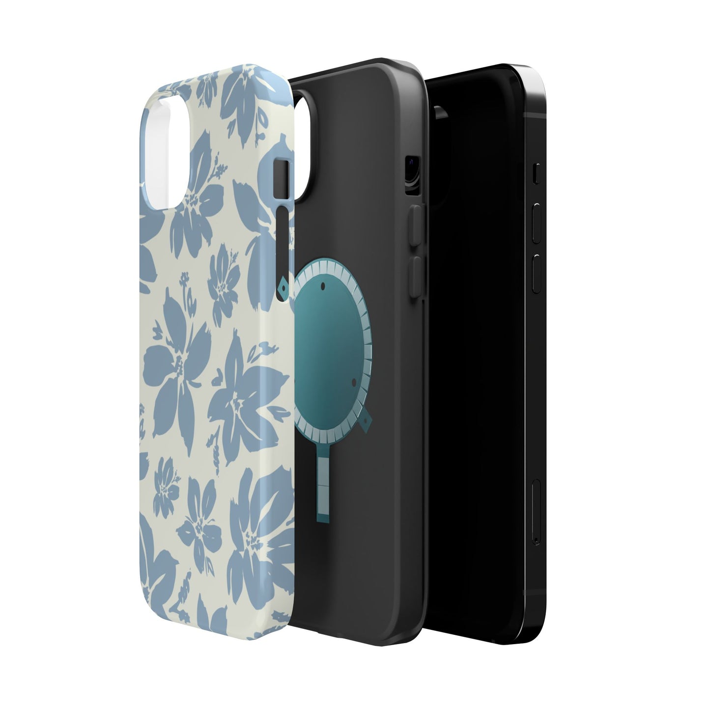 Floral Magnetic Tough Case - Stylish Protection for Your Phone