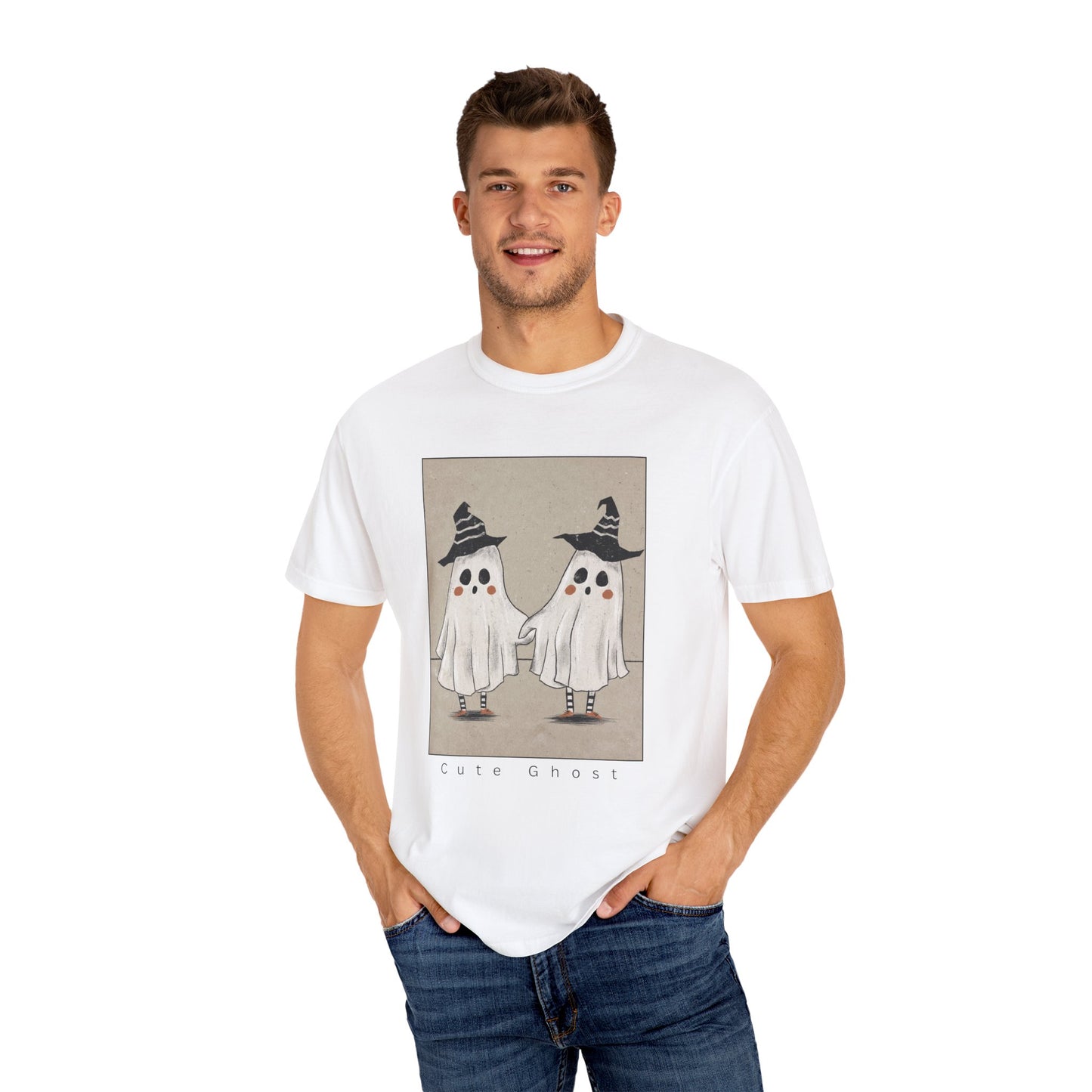 Spooky Ghosts Unisex T-Shirt, Halloween Shirt, Funny Fright Shirt, Ghost Humor Tee, Casual Halloween Apparel