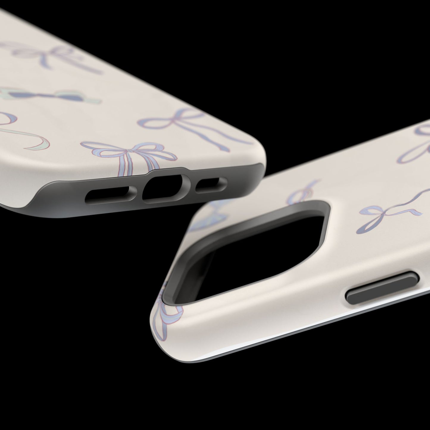Chic Bow Pattern Magnetic Tough Cases, Stylish Phone Protection, Gift for Her, Birthday, Cute Accessories, Trendy Tech
