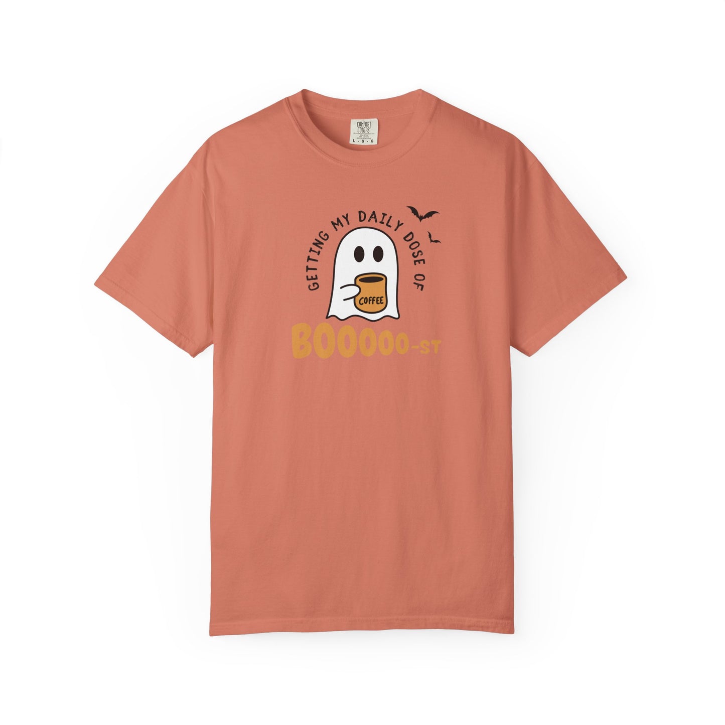 Spooky Coffee T-Shirt, Halloween Shirt, Ghost Tee, Unisex Graphic Tee, Fun Relaxed Wear