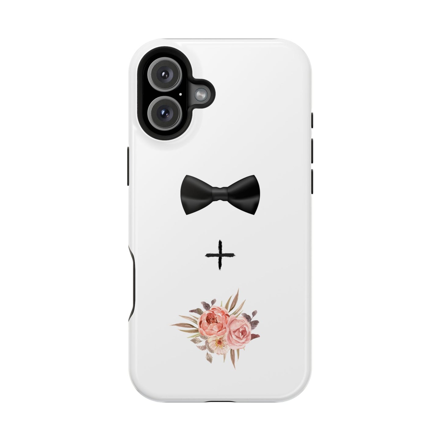 Floral Bow Tie Magnetic Tough Case - Elegant Phone Protection