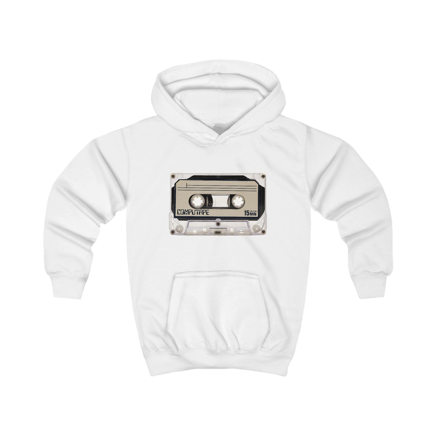 Retro Cassette Kids Hoodie, Nostalgic Youth Sweatshirt, Music Lover Gift, Fun Vintage Outerwear, Back to School Apparel