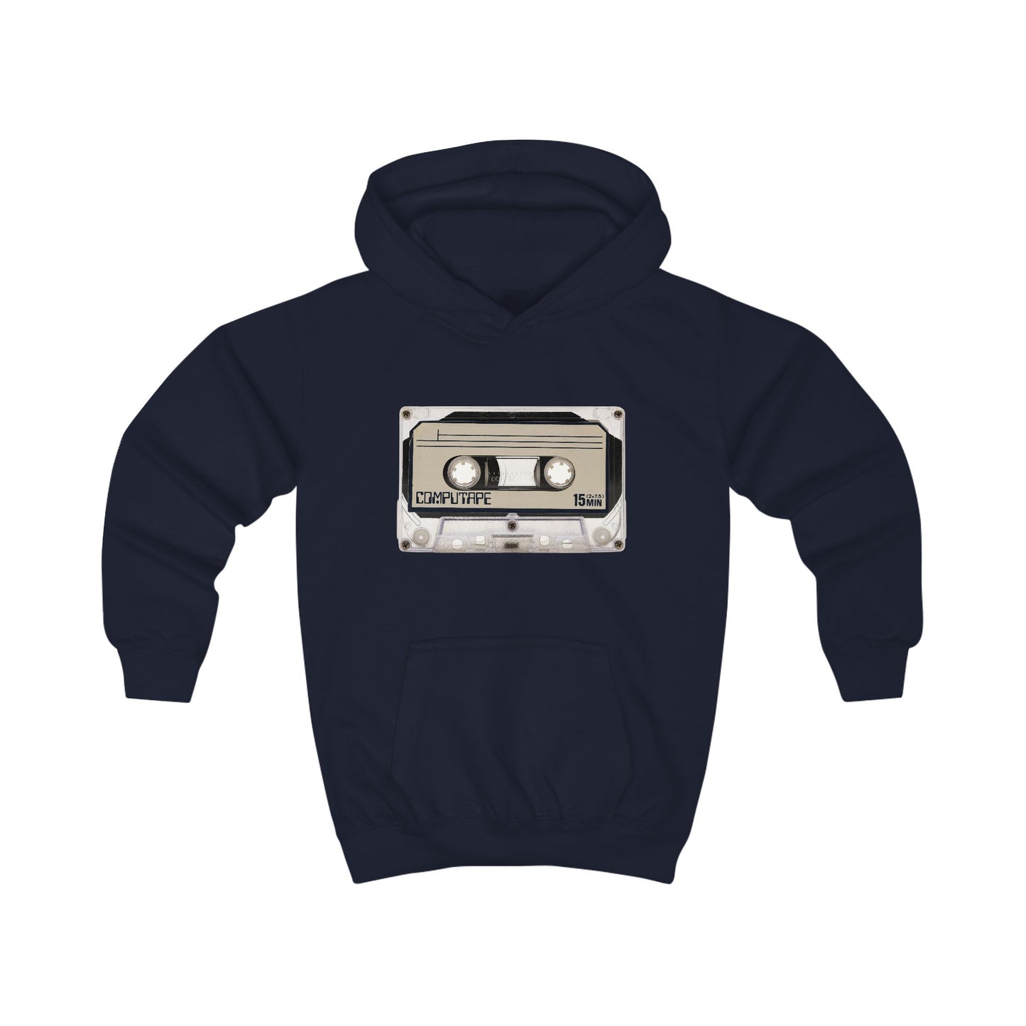 Retro Cassette Kids Hoodie, Nostalgic Youth Sweatshirt, Music Lover Gift, Fun Vintage Outerwear, Back to School Apparel