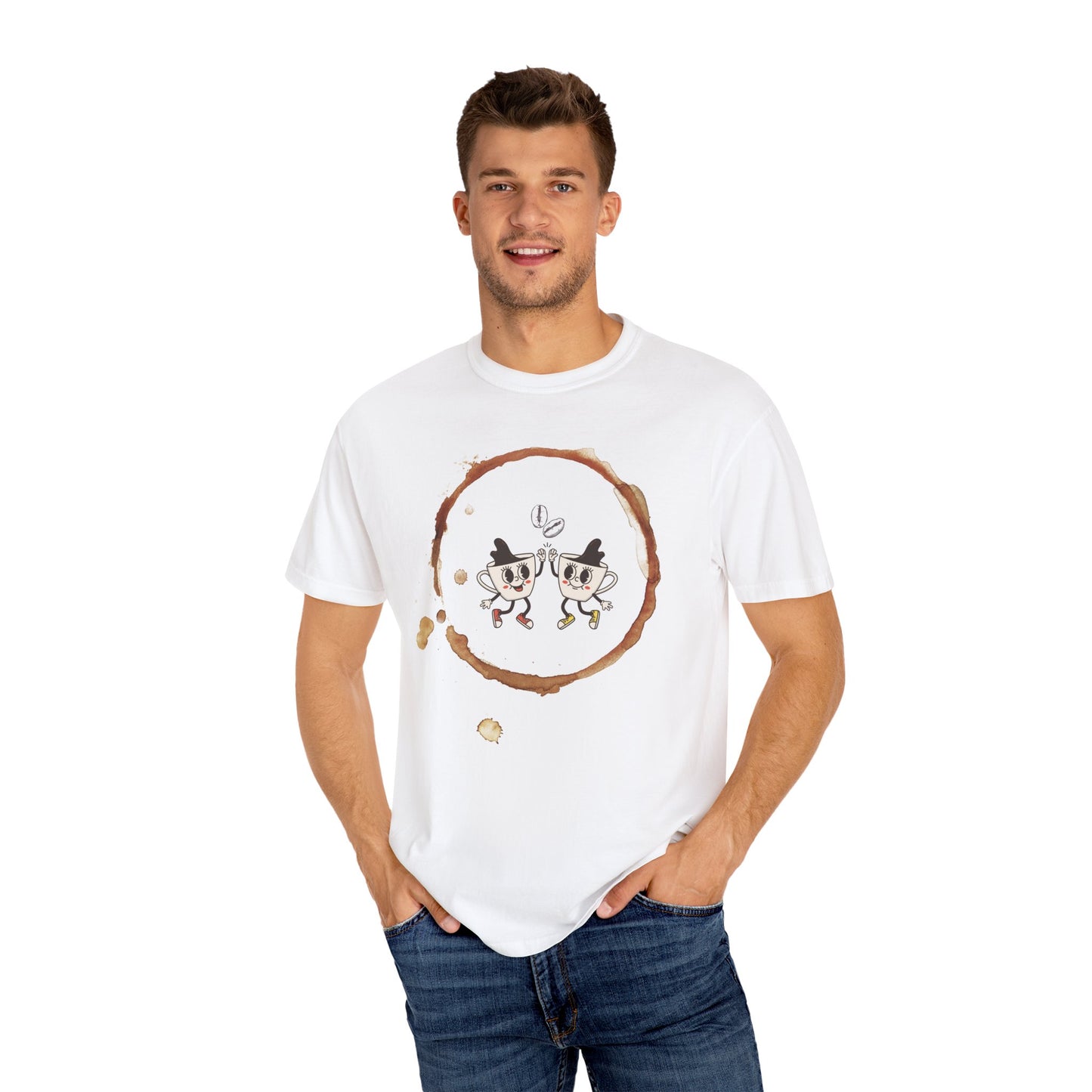 Coffee Friends Unisex Garment-Dyed T-Shirt | Fun Casual Wear for Coffee Lovers