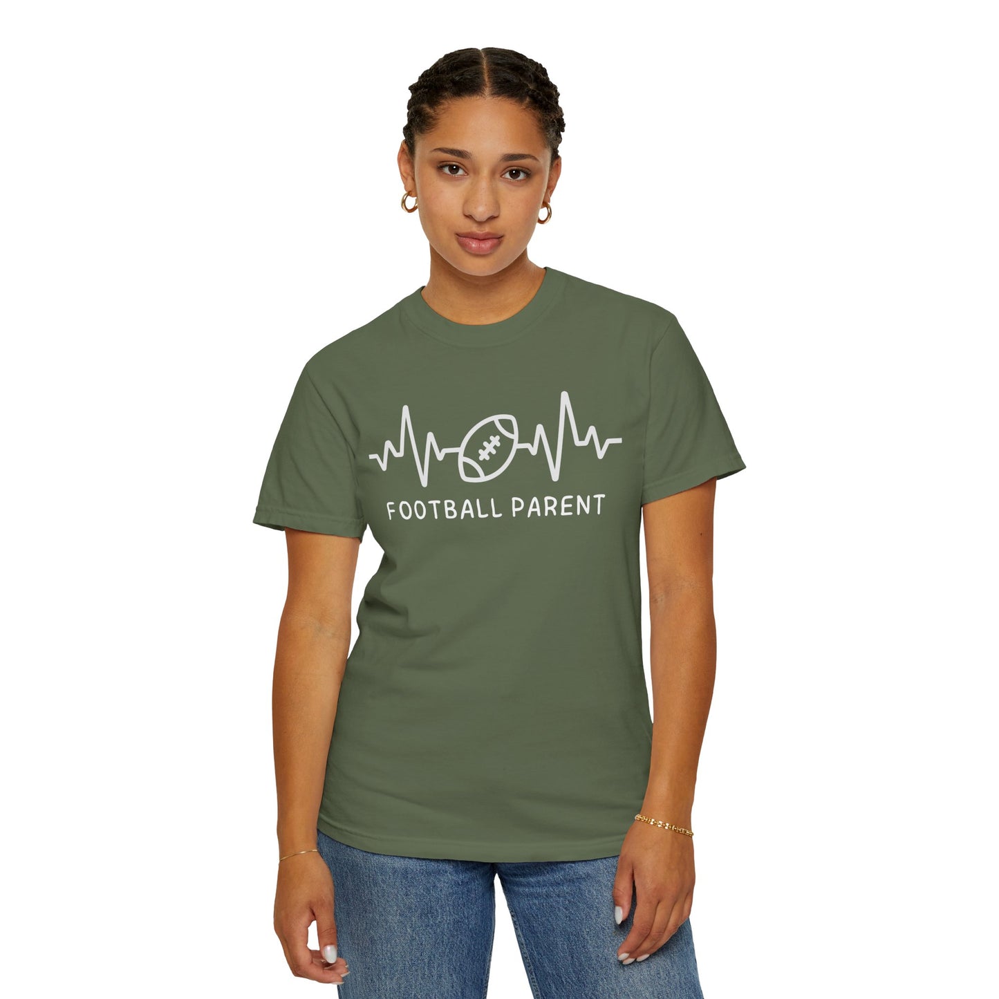 Football Parent T-Shirt - Unisex Garment-Dyed Tee, Perfect for Game Day, Father's Day, Family Gatherings, Sports Fans, Casual Wear