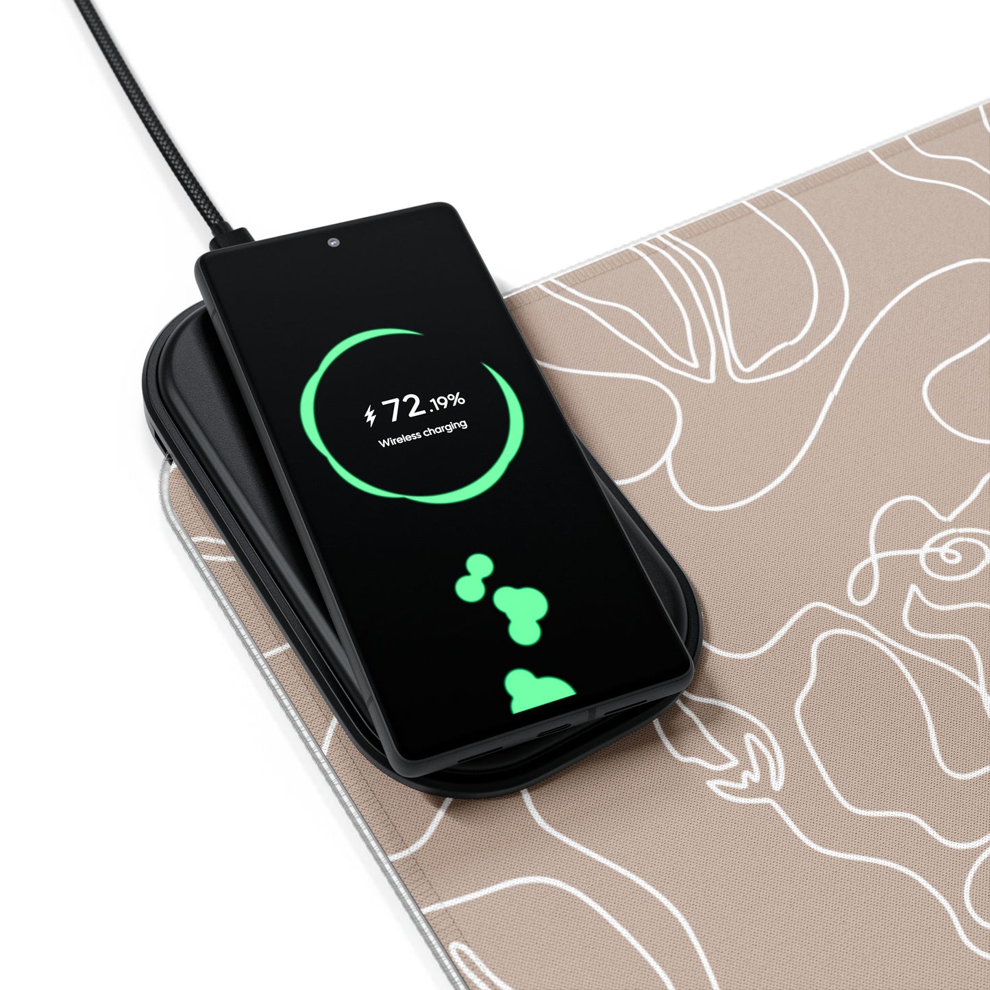 Floral LED Gaming Mouse Pad with Wireless Charging - Perfect for Gamers & Home Offices