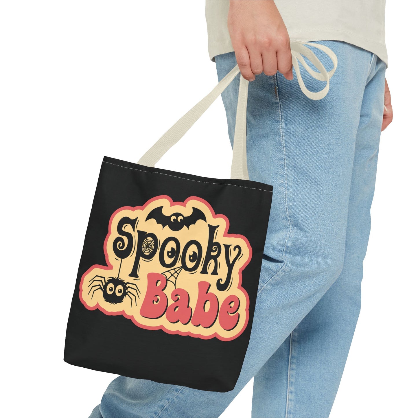 Spooky Babe Tote Bag | Halloween Shopper, Gift Bag, Eco-Friendly, Trick or Treat Bag, Halloween Decor