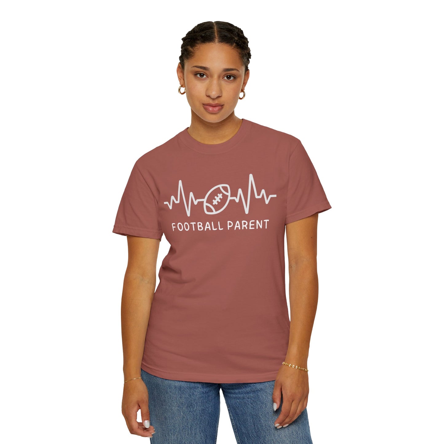 Football Parent T-Shirt - Unisex Garment-Dyed Tee, Perfect for Game Day, Father's Day, Family Gatherings, Sports Fans, Casual Wear