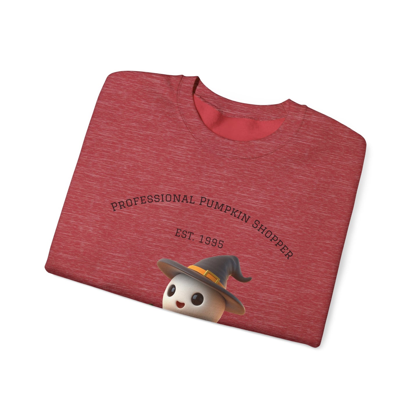 Cute Halloween Ghost Shopper Sweatshirt - Professional Pumpkin Shopper, Cozy Fall Apparel, Unisex Sweatshirt, Halloween Gift, Seasonal Fashion