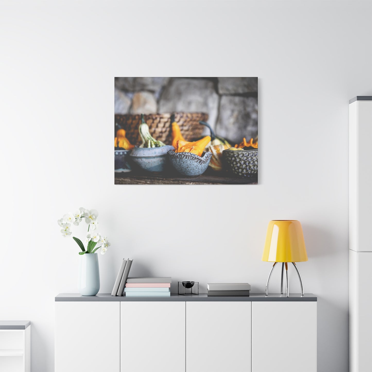 Rustic Canvas Wall Art - Autumn Harvest Decor, Farmhouse Print for Cozy Spaces, Decorative Home Accent, Gift for Nature Lovers