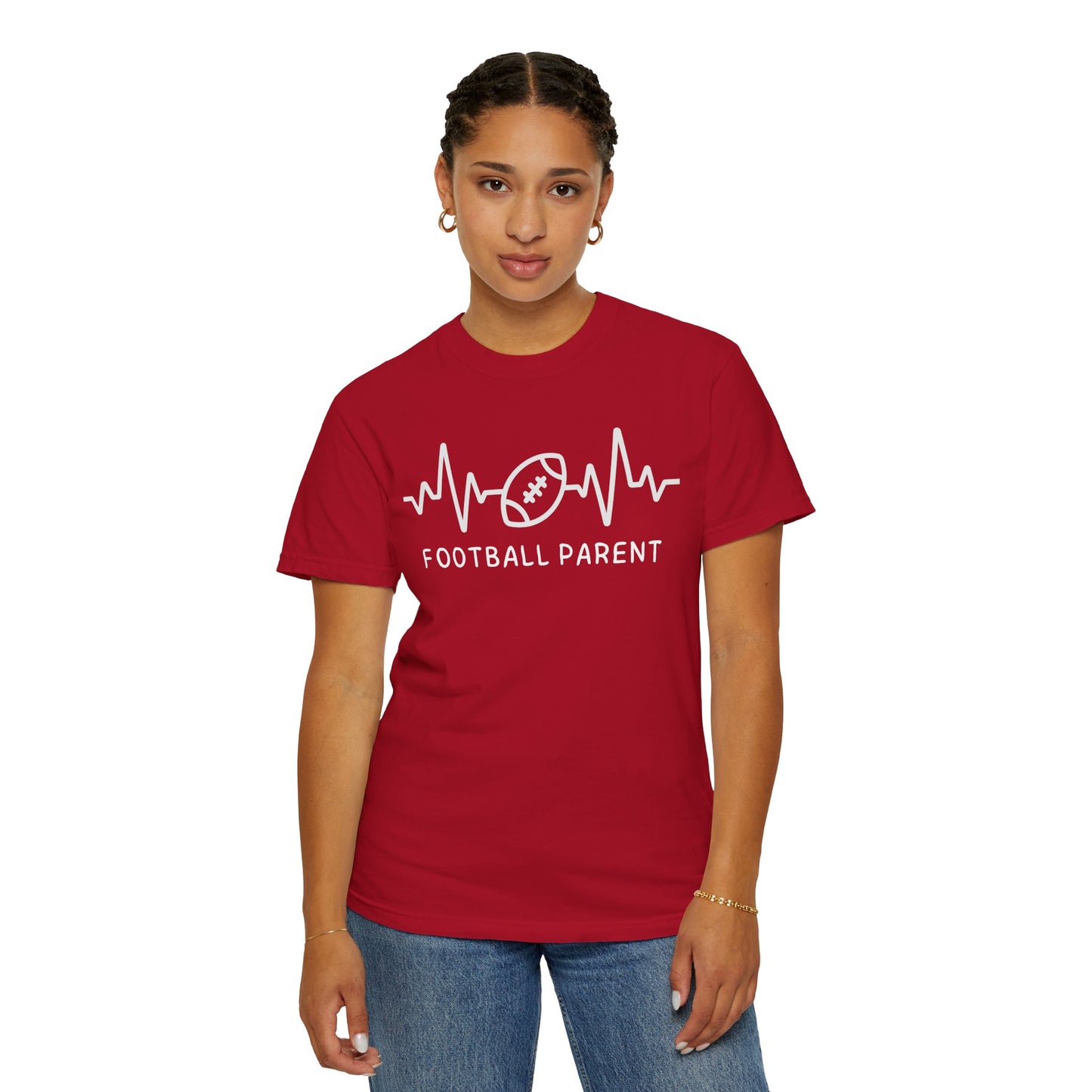 Football Parent T-Shirt - Unisex Garment-Dyed Tee, Perfect for Game Day, Father's Day, Family Gatherings, Sports Fans, Casual Wear