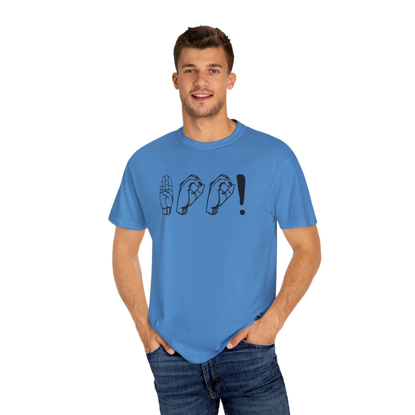 Boo! Unisex Hand Sign T-Shirt, Casual Wear, Gift for Friends, Birthday Gift, Cool Outfit, Fun Graphic Tee