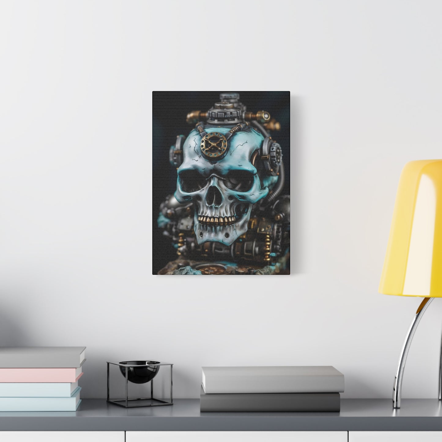 Steampunk Skull Canvas Print, Gothic Decor, Wall Art, Home Decor, Unique Gift Idea, Masculine Art Piece