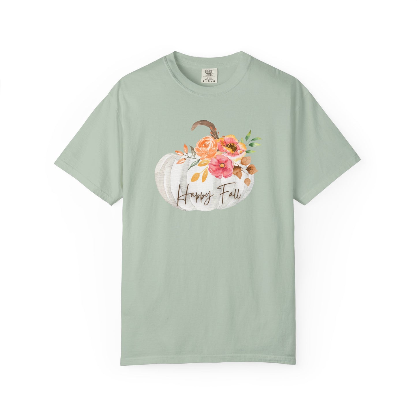 Happy Fall Pumpkin T-Shirt | Unisex Garment-Dyed Tee for Autumn, Thanksgiving, Fall Fashion, Pumpkin Lovers, Seasonal Style