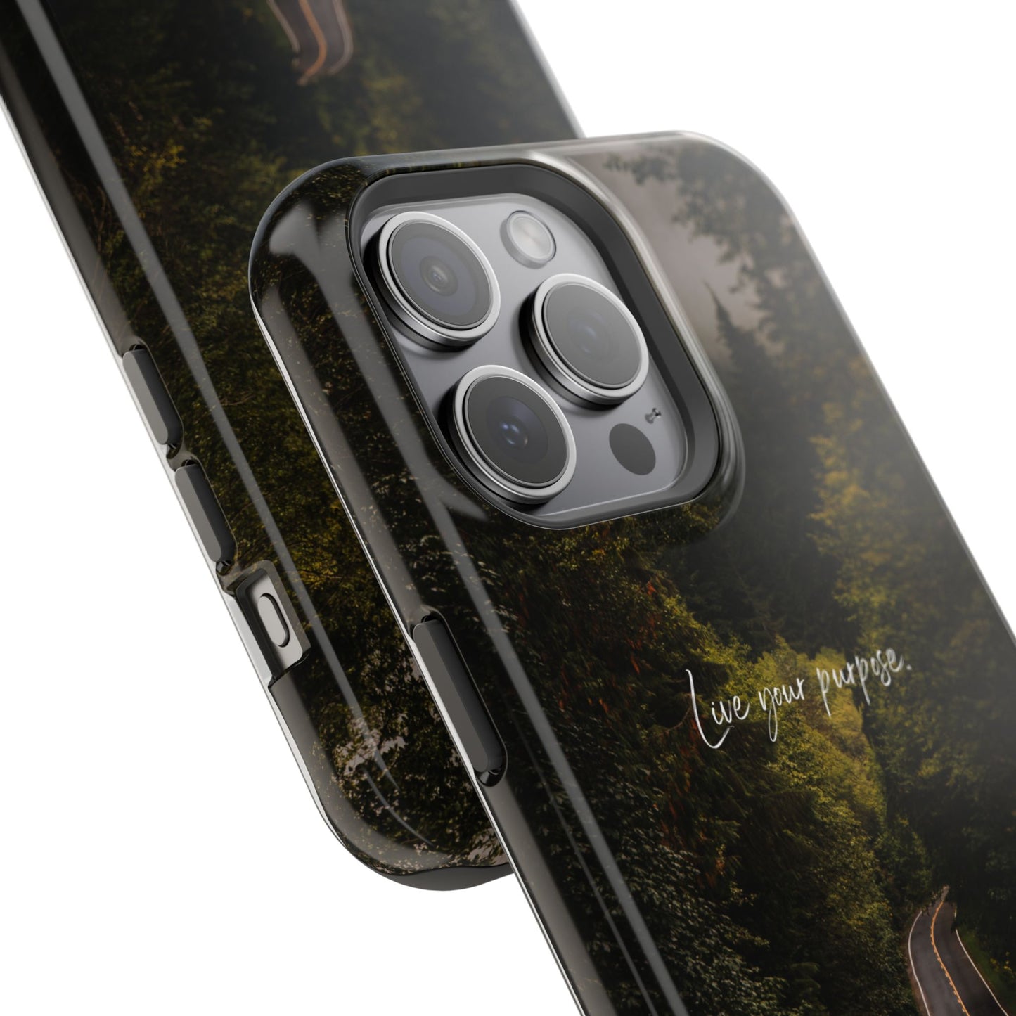 Inspirational Magnetic Tough Case - 'Live Your Purpose' Nature Design for iPhone