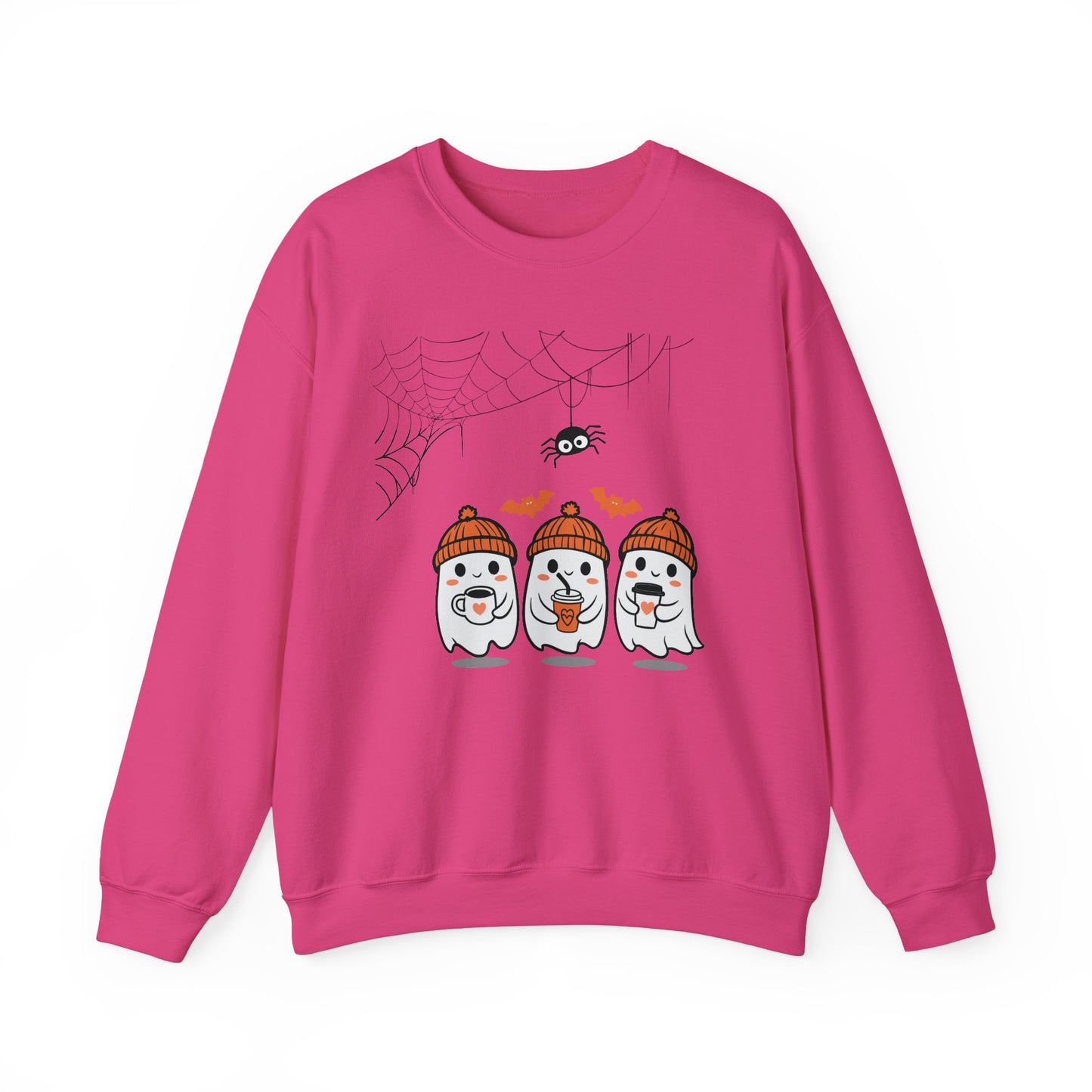 Cute Ghost Halloween Crewneck Sweatshirt, Spooky Season Sweatshirt, Halloween Apparel, Fall Fashion, Unisex Gift, Cozy Ghost Design