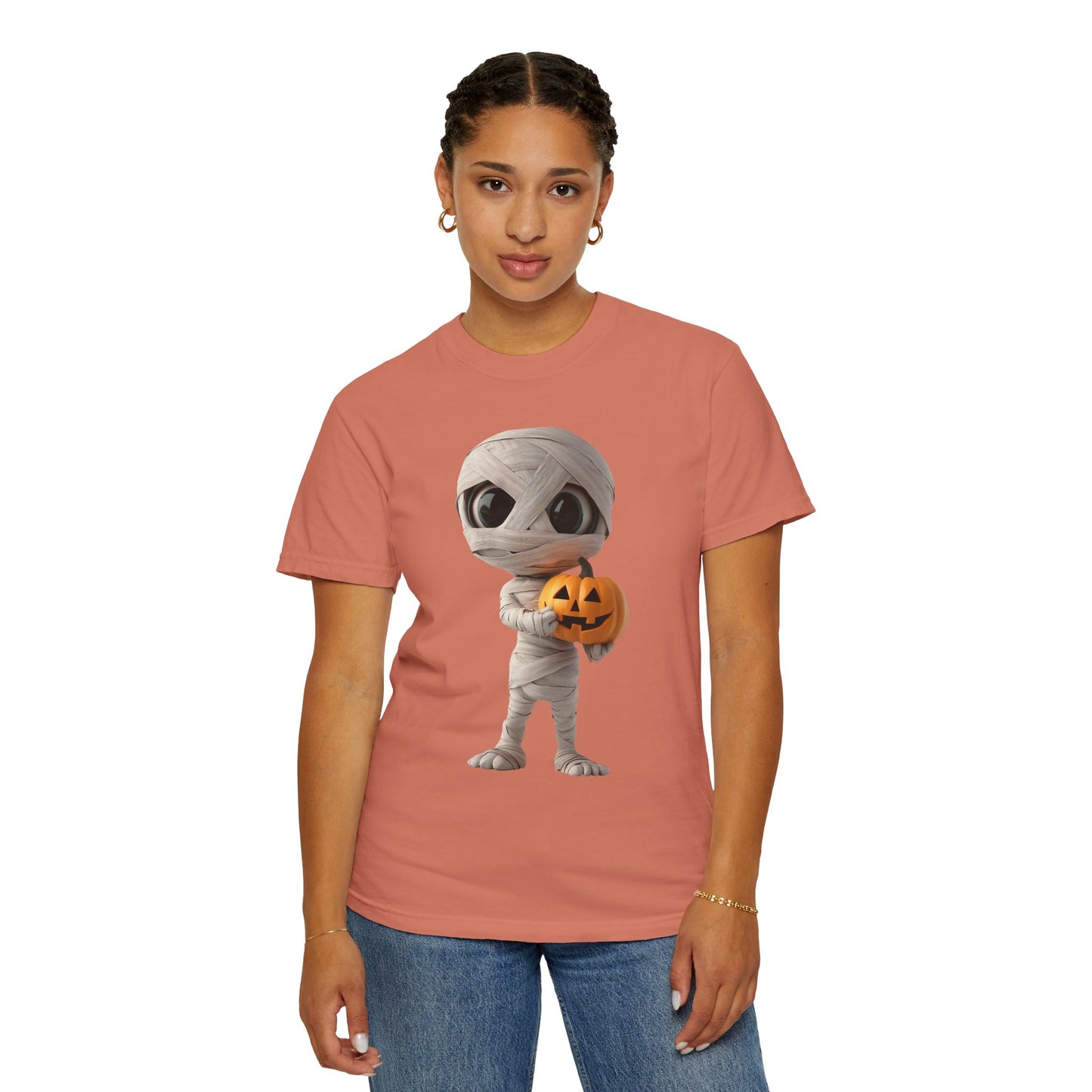 Halloween Mummy Pumpkin T-Shirt, Unisex Graphic Tee, Spooky Season Apparel, Halloween Costume Top, Fall Festival Shirt