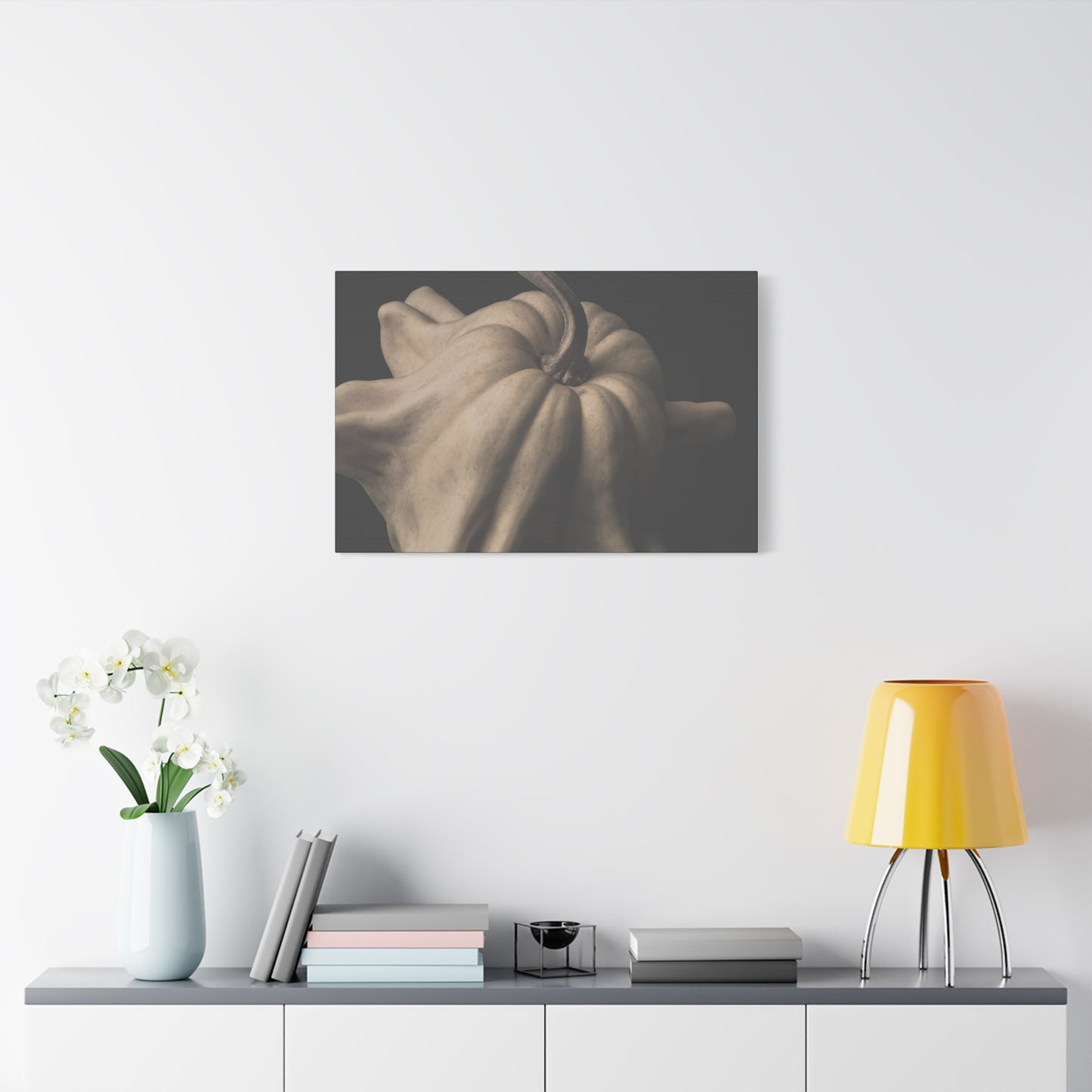 Elegant Pumpkin Canvas Art, Rustic Home Decor, Modern Wall Art, Fall Decor, Thanksgiving Gift, Autumn Vibes, Minimalist Design