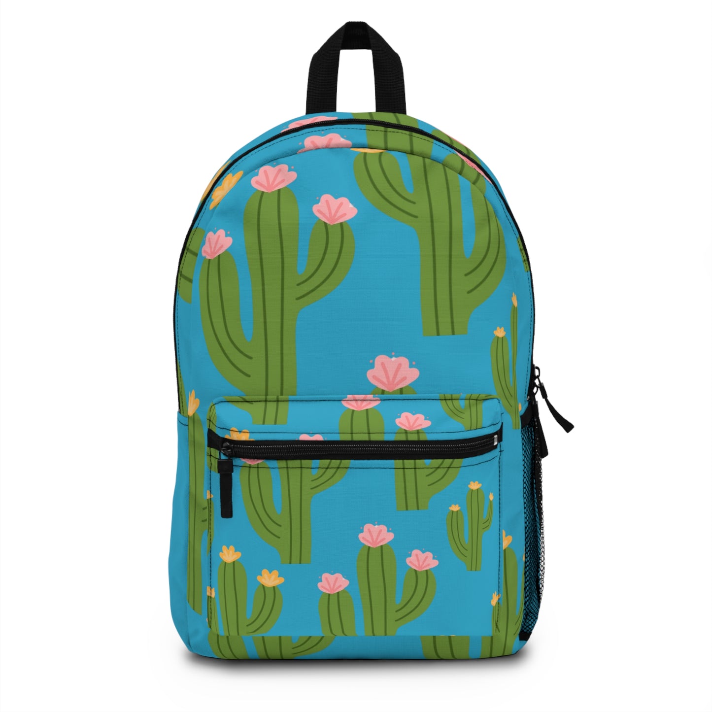 Cactus Print Backpack - Colorful School Bag, Cute Travel Backpack, Floral Cacti Rucksack, Eco-Friendly Carryall, Wild West Style