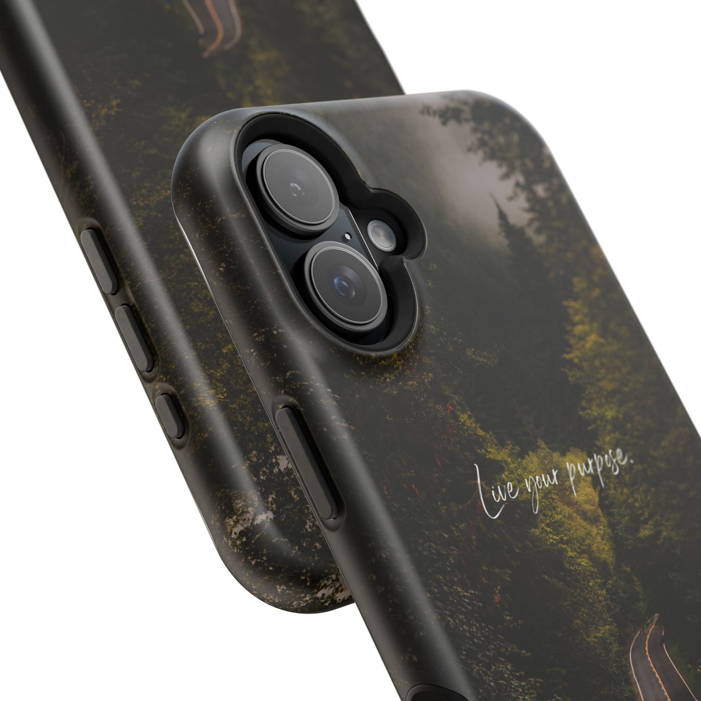 Inspirational Magnetic Tough Case - 'Live Your Purpose' Nature Design for iPhone