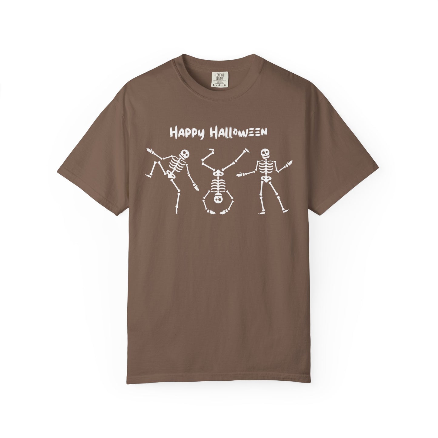 Happy Halloween Skeleton T-shirt, Unisex Halloween Tee, Spooky Season Shirt, Fall Festivity T-shirt, Fun Halloween Apparel