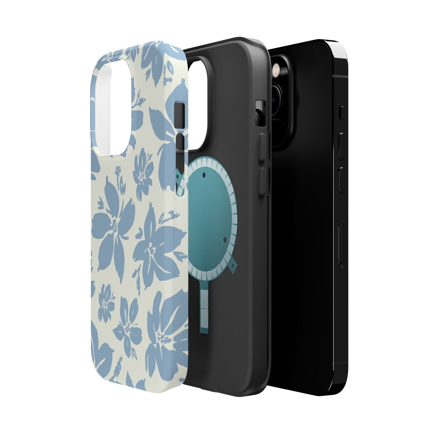 Floral Magnetic Tough Case - Stylish Protection for Your Phone