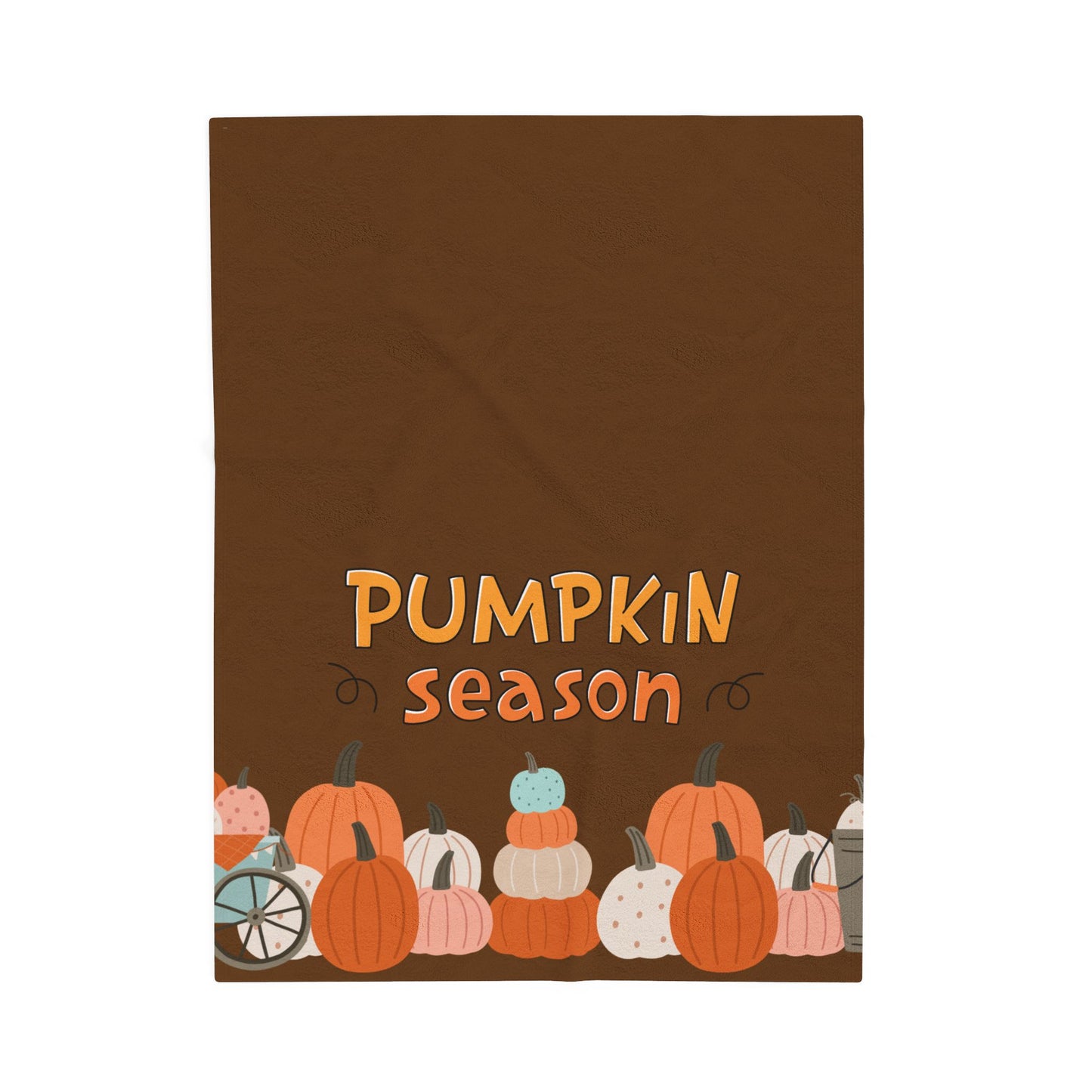 Cozy Pumpkin Season Plush Blanket | Fall Decor, Autumn Gift, Halloween Throw, Home Comfort, Seasonal Snuggles