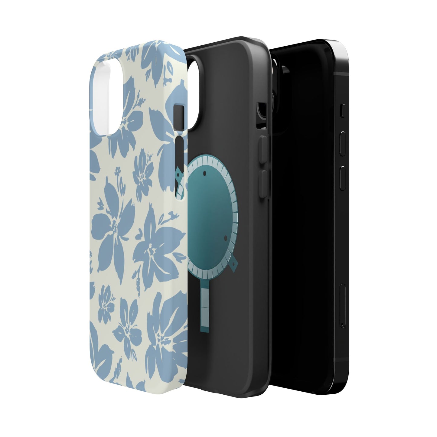 Floral Magnetic Tough Case - Stylish Protection for Your Phone