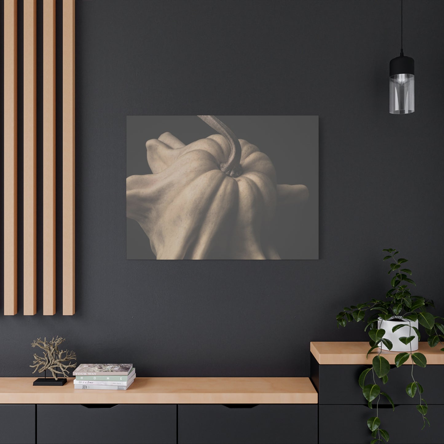 Elegant Pumpkin Canvas Art, Rustic Home Decor, Modern Wall Art, Fall Decor, Thanksgiving Gift, Autumn Vibes, Minimalist Design