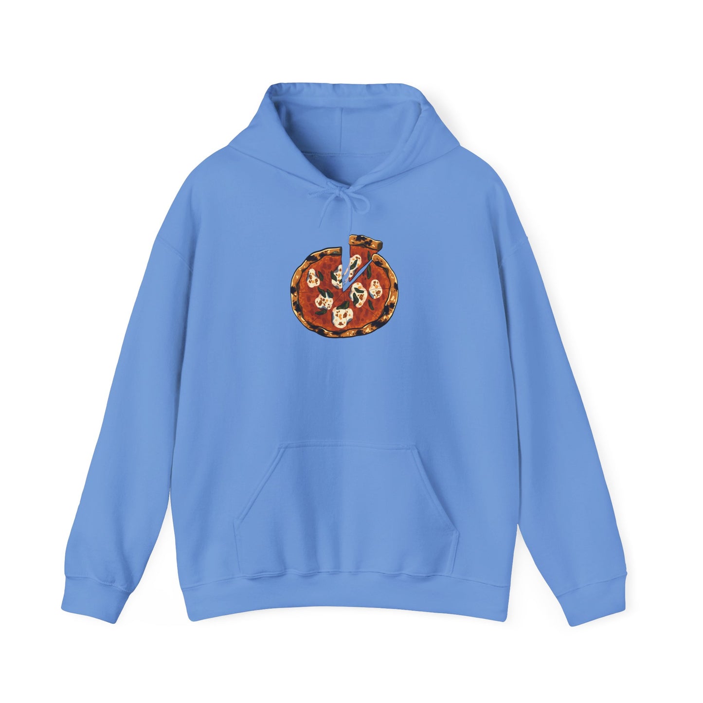 Italian Pizza Unisex Hooded Sweatshirt with Floral Design, Perfect for Everyday Wear, Gift for Friends, Spring Fashion, Casual Comfort