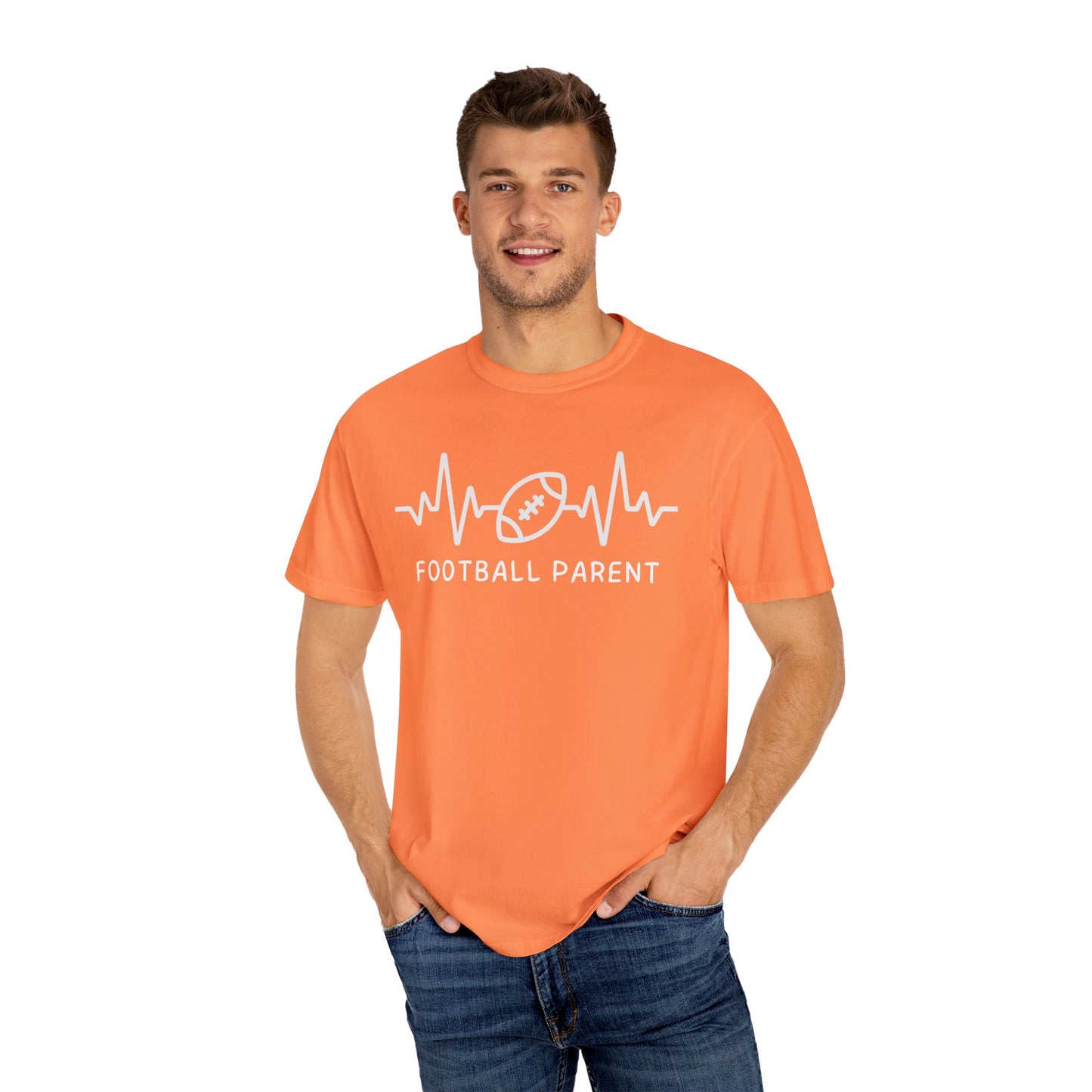 Football Parent T-Shirt - Unisex Garment-Dyed Tee, Perfect for Game Day, Father's Day, Family Gatherings, Sports Fans, Casual Wear