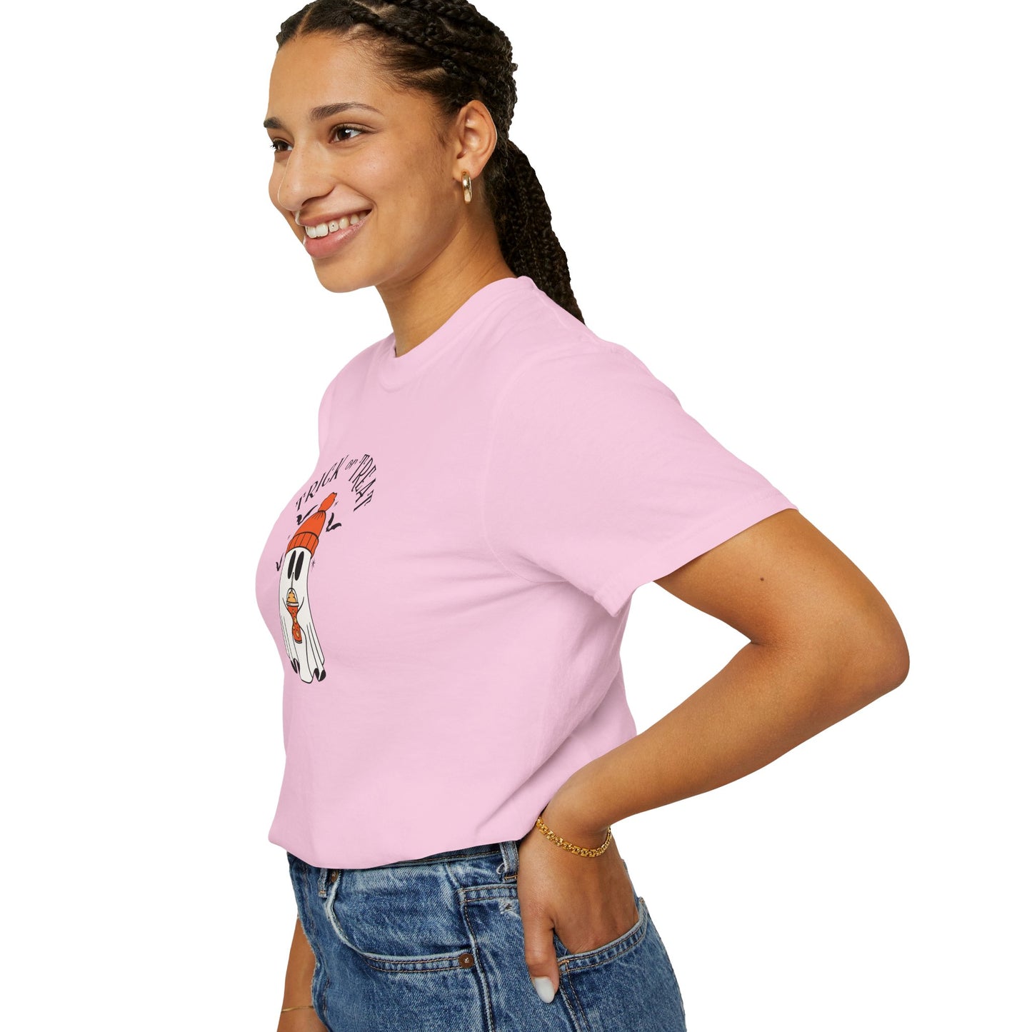 Cute Halloween Ghost T-Shirt, Unisex Halloween Tee, Trick or Treat Shirt, Halloween Gift, Fall Fashion