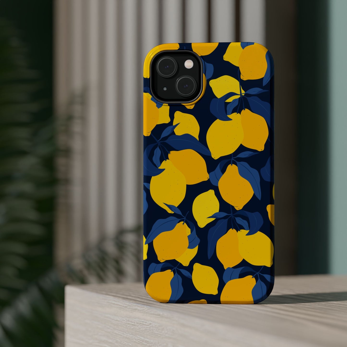 Bright Lemon Pattern Magnetic Tough Case - Vibrant Phone Protection