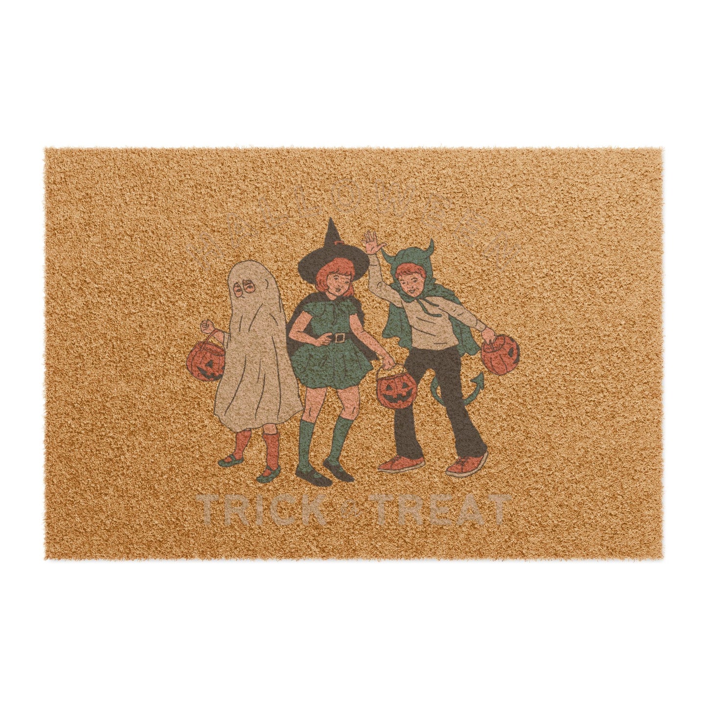 Halloween Doormat, Trick or Treat Door Mat, Seasonal Home Decor, Spooky Entrance Mat, Fall Decoration, Halloween Gift