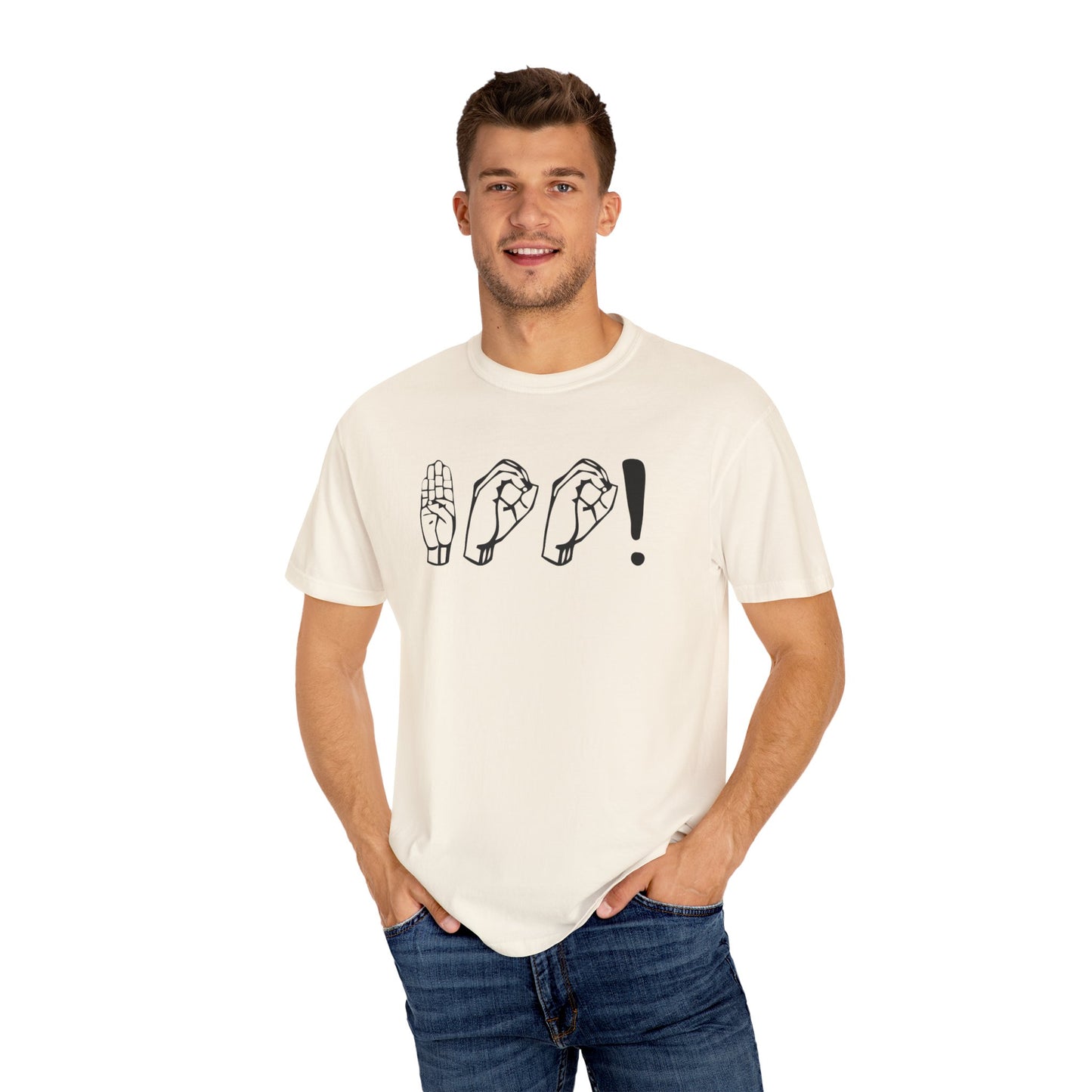 Boo! Unisex Hand Sign T-Shirt, Casual Wear, Gift for Friends, Birthday Gift, Cool Outfit, Fun Graphic Tee