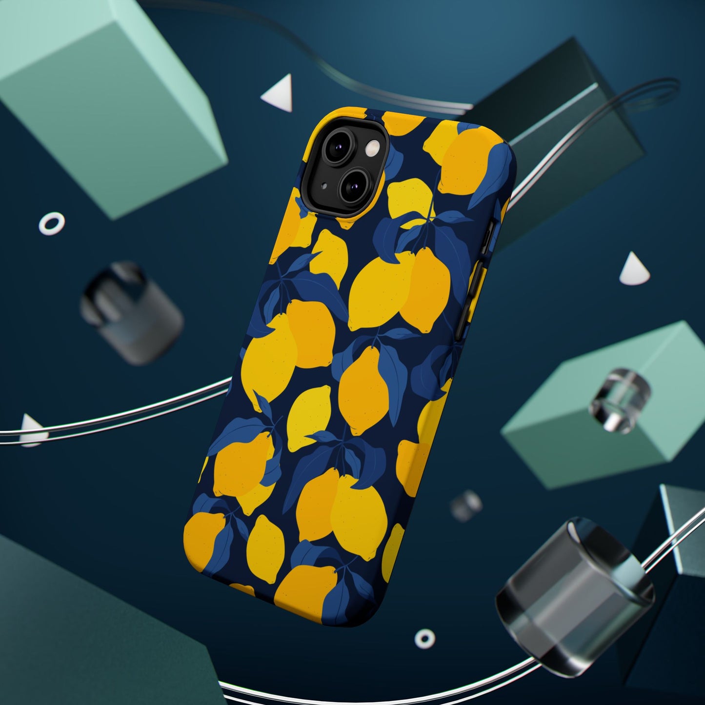 Bright Lemon Pattern Magnetic Tough Case - Vibrant Phone Protection
