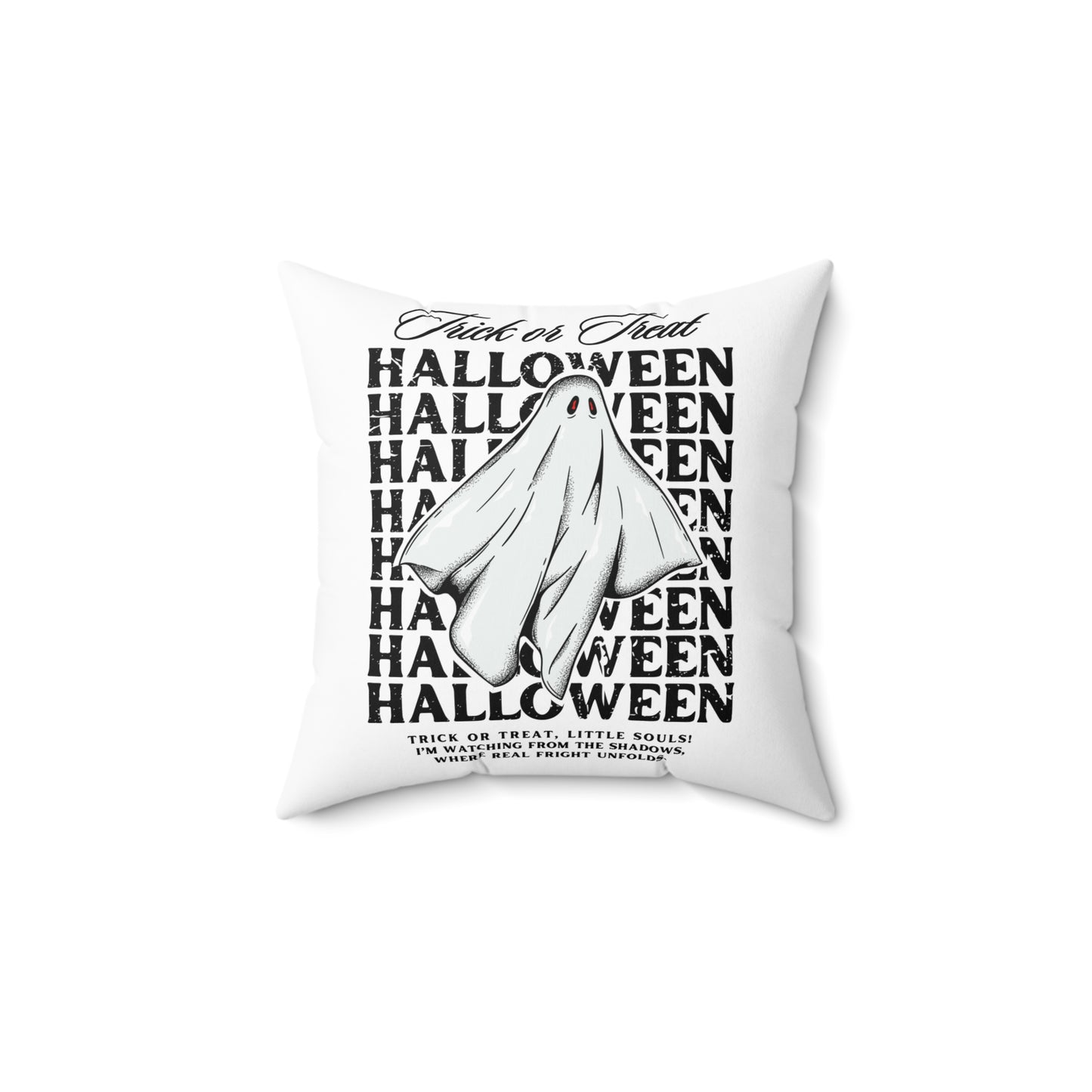 Halloween Decorative Pillow, Spooky Home Decor, Trick or Treat Pillow, Fall Decor, Ghost Throw Pillow, Seasonal Accent Cushion