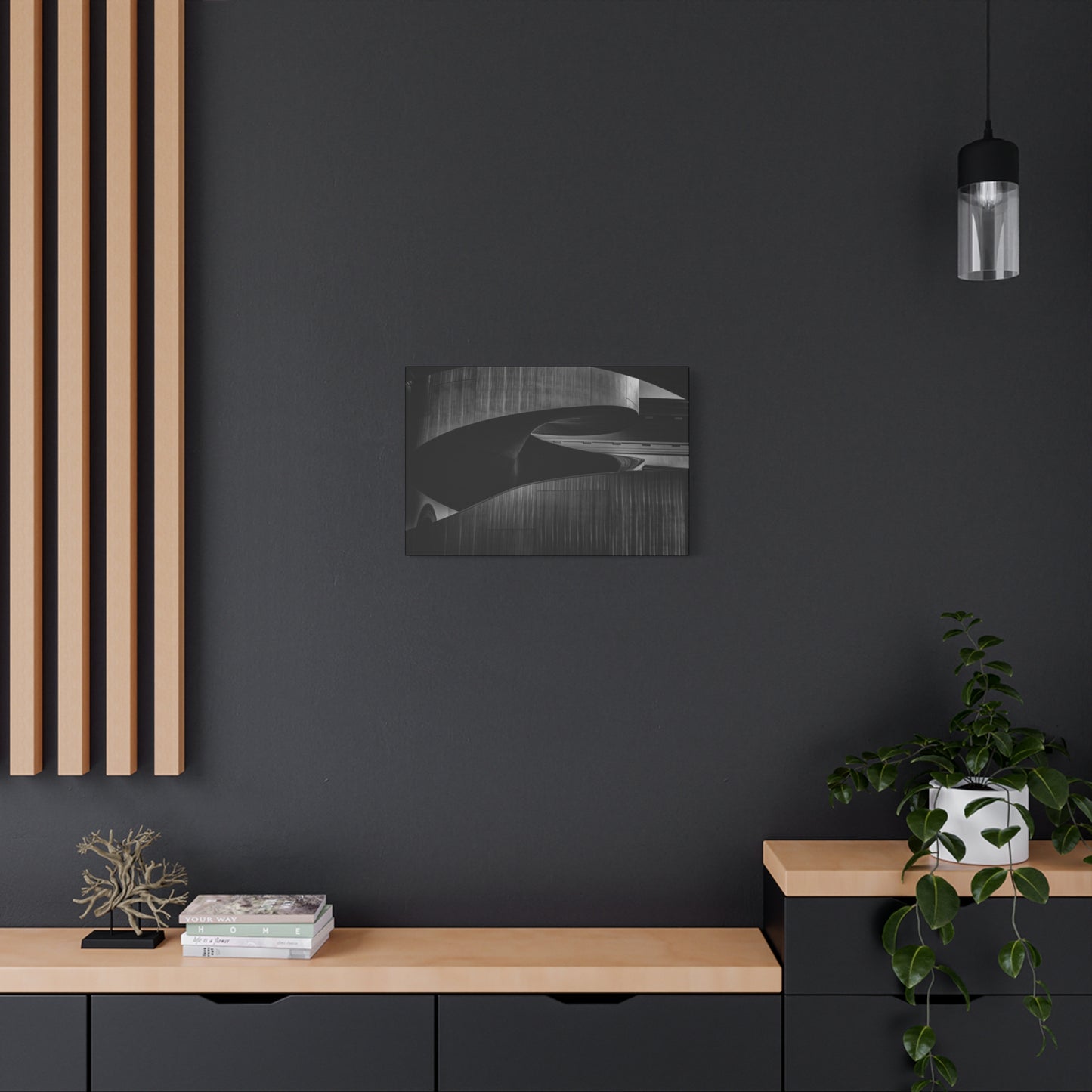 Stylish Matte Canvas Wall Art, Modern Home Decor, Black and White Artwork, Abstract Canvas Print, Contemporary Living Room Decor