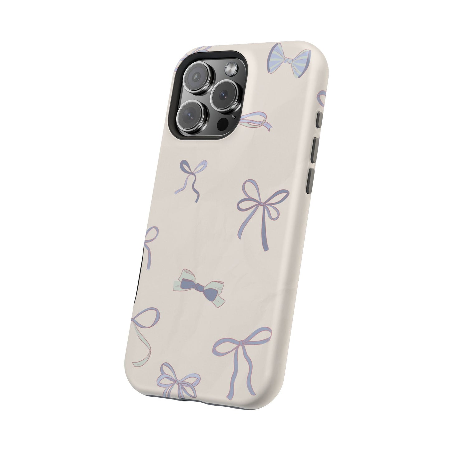 Chic Bow Pattern Magnetic Tough Cases, Stylish Phone Protection, Gift for Her, Birthday, Cute Accessories, Trendy Tech