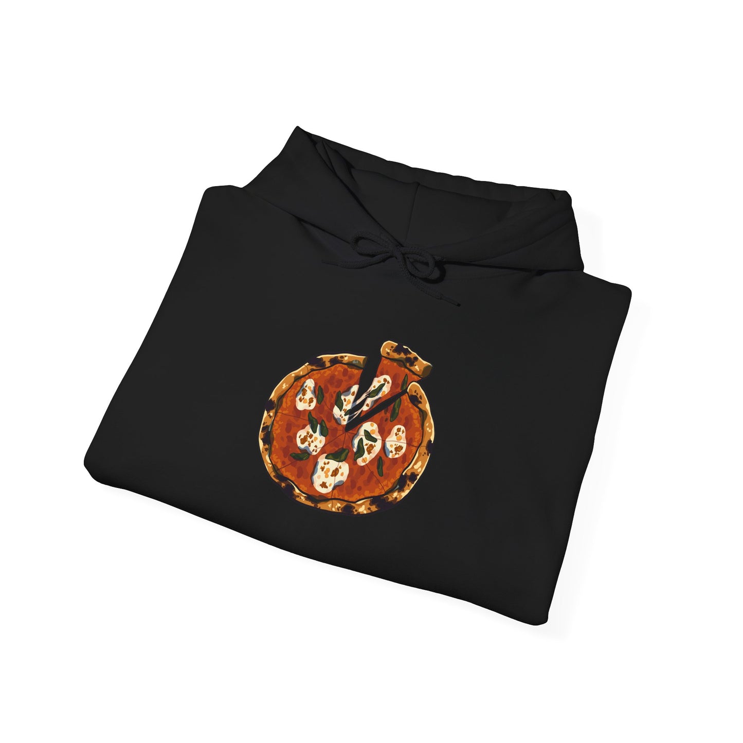 Italian Pizza Unisex Hooded Sweatshirt with Floral Design, Perfect for Everyday Wear, Gift for Friends, Spring Fashion, Casual Comfort