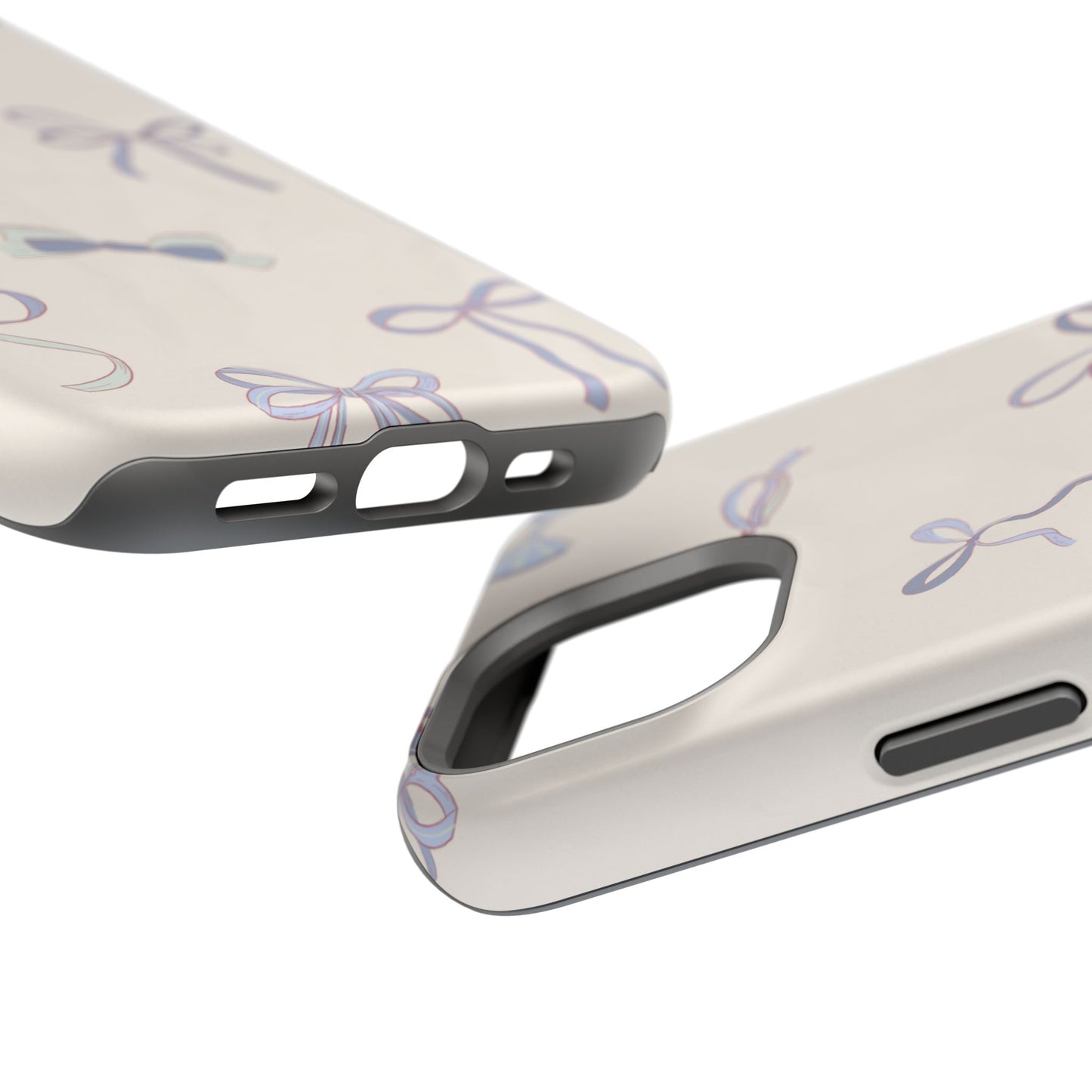 Chic Bow Pattern Magnetic Tough Cases, Stylish Phone Protection, Gift for Her, Birthday, Cute Accessories, Trendy Tech