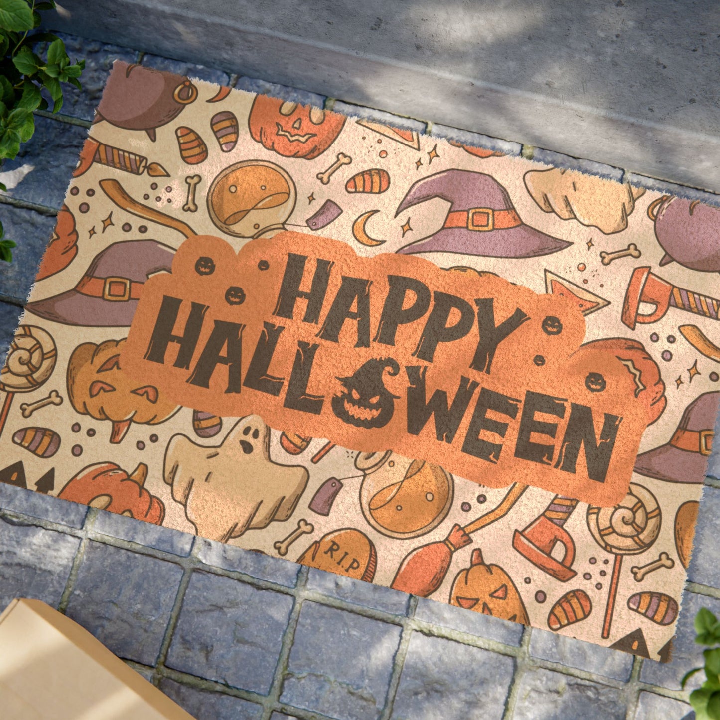 Halloween Doormat, Festive Entryway Decor, Seasonal Home Accent, Spooky Welcome Mat, Cute Halloween Gift, Fall Decoration