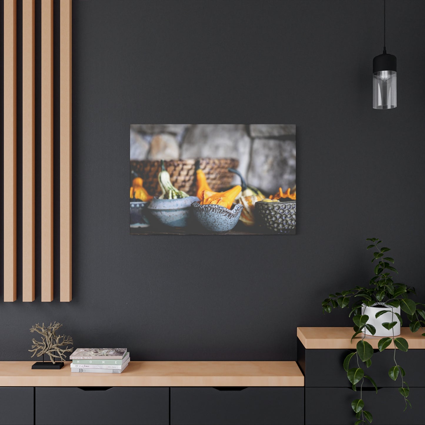 Rustic Canvas Wall Art - Autumn Harvest Decor, Farmhouse Print for Cozy Spaces, Decorative Home Accent, Gift for Nature Lovers